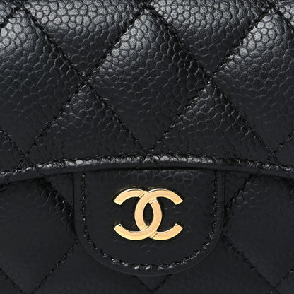 Chanel Caviar Quilted Flap Card Holder Wallet Black 9 of 10