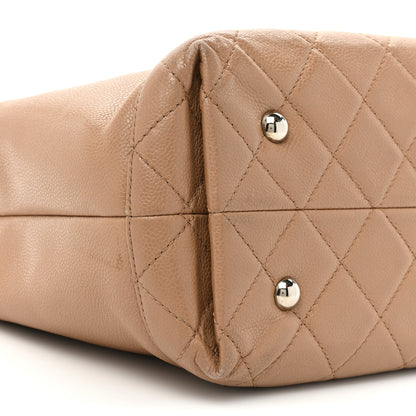 Chanel Caviar Medium Soft CC Top Handle Tote Dark Beige 12 of 29