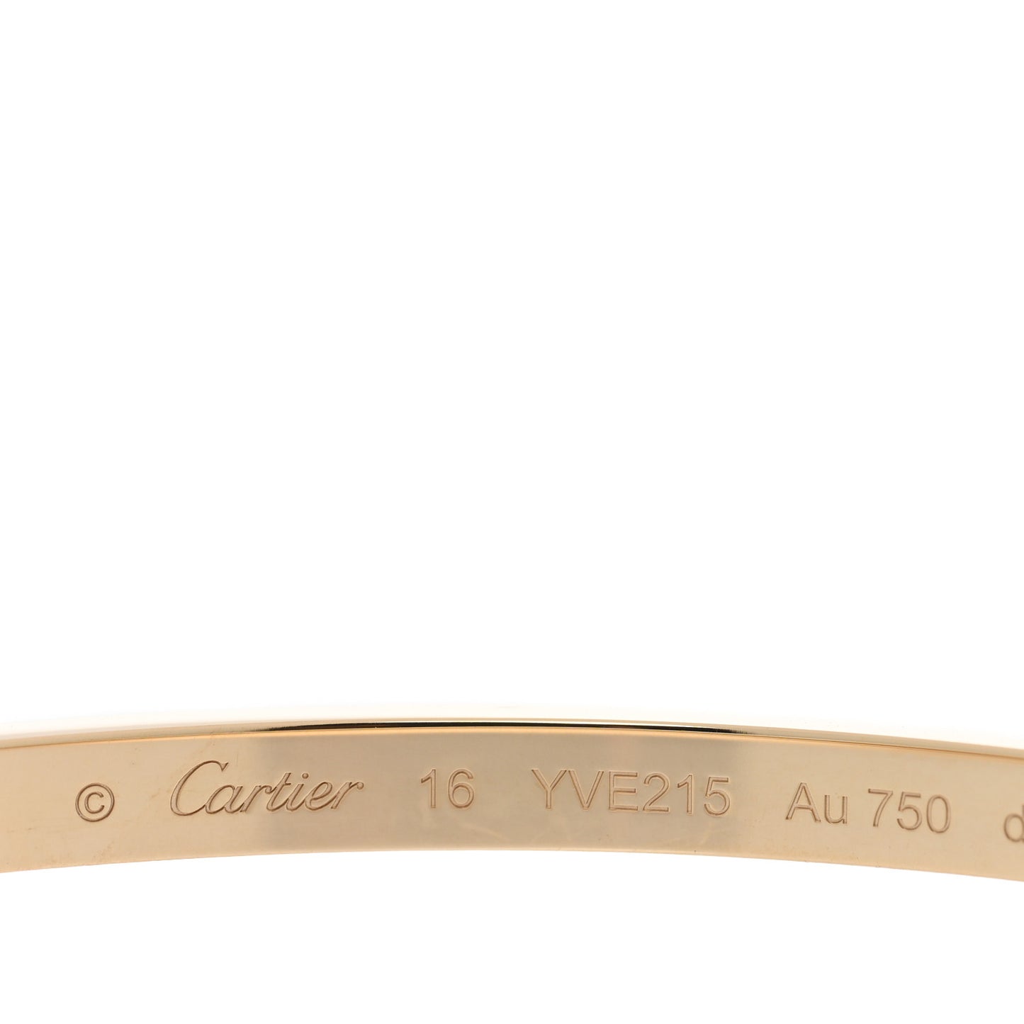 18K Yellow Gold Small LOVE Bracelet 16