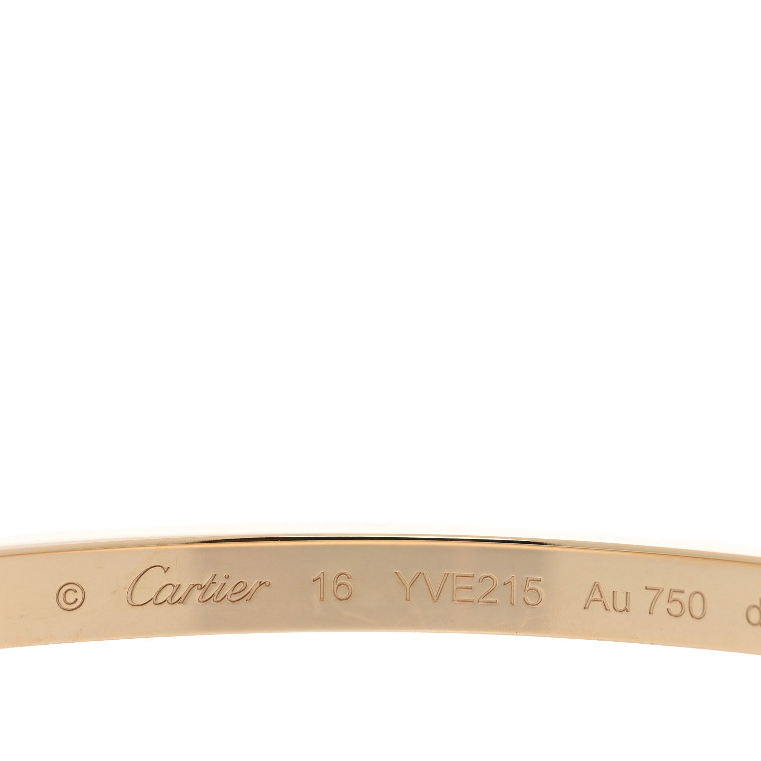 Cartier 18K Yellow Gold Small LOVE Bracelet 16 3 of 6