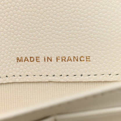 Chanel Caviar Quilted Large Gusset Flap Wallet White 8 of 13