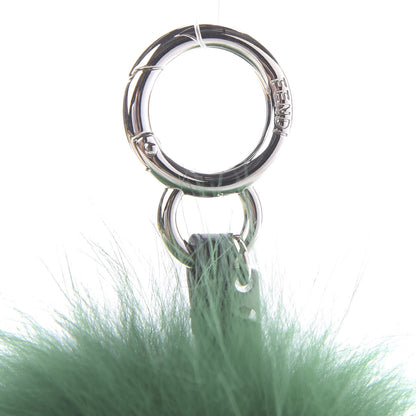 Fendi Fox Mink Rabbit Fur Vitello Dolce Minty Mini Monster Bag Bug Charm Jade Multicolor 4 of 6