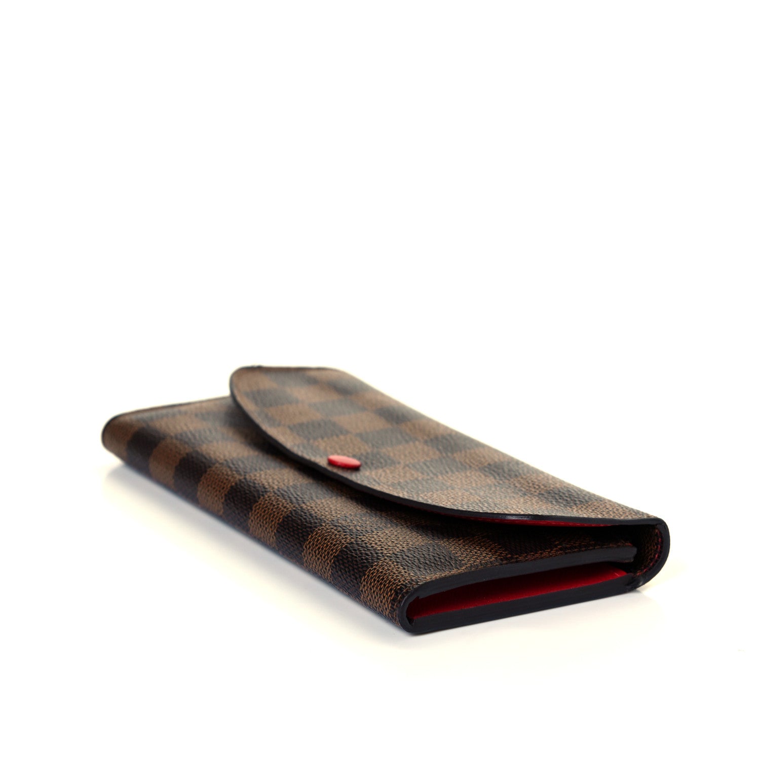 Louis Vuitton Damier Ebene Emilie Wallet Red 9 of 16