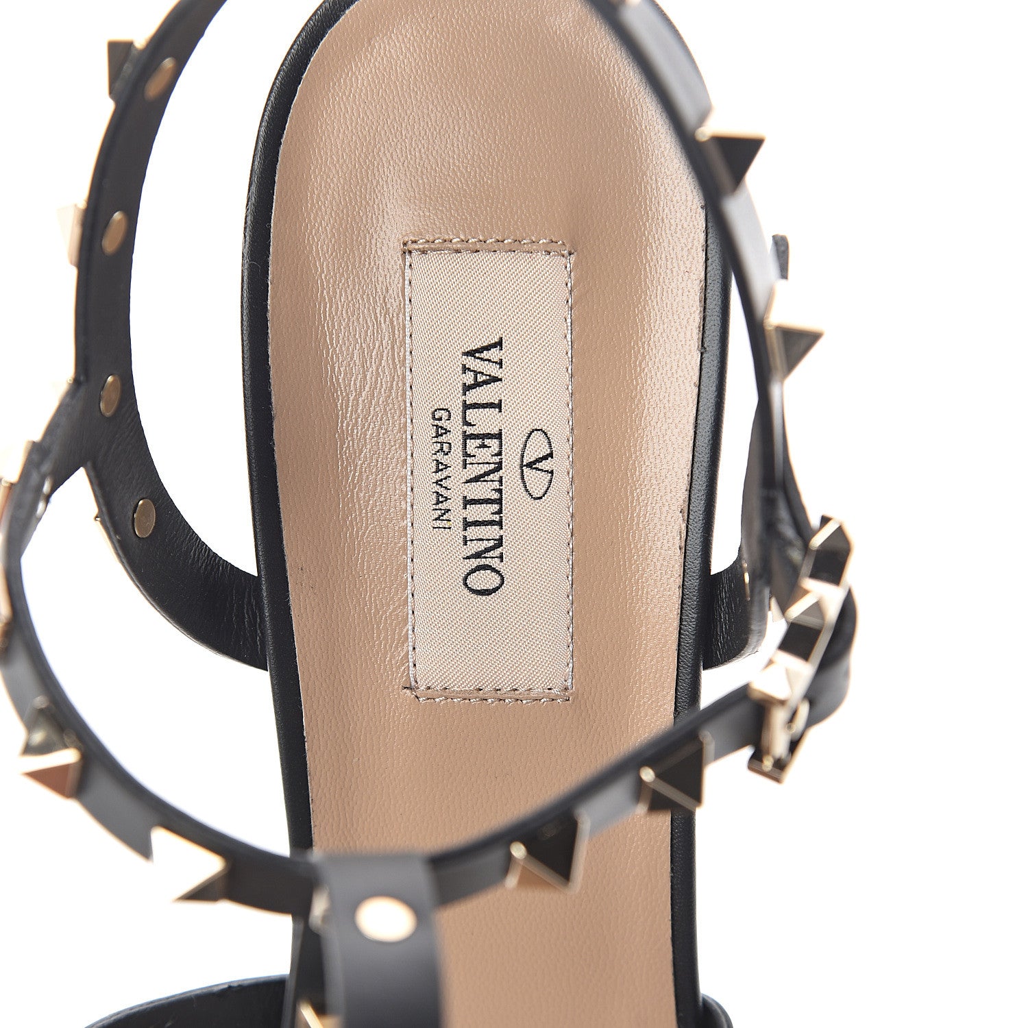 Valentino Garavani Calfskin Rockstud 60mm City Sandals 41 Black 5 of 7