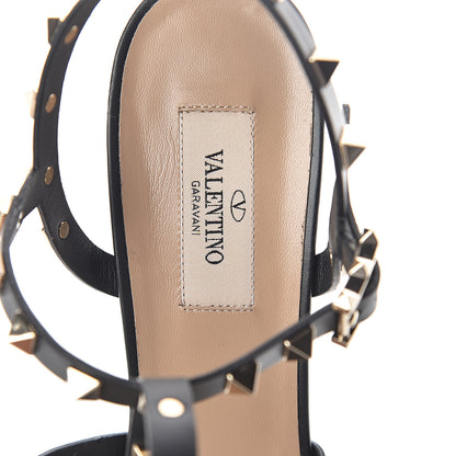 Valentino Garavani Calfskin Rockstud 60mm City Sandals 41 Black 5 of 7