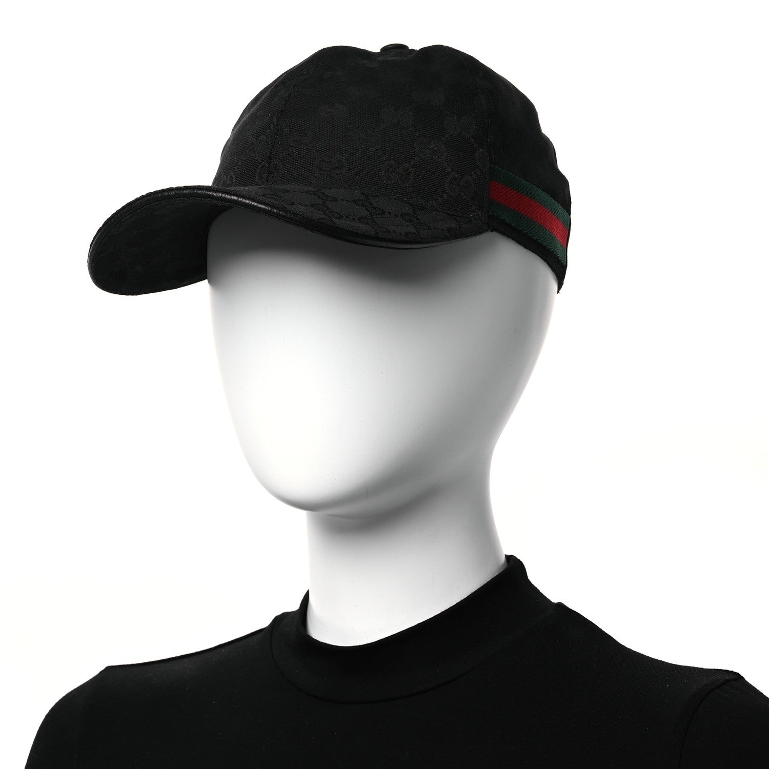 Gucci Monogram Web Baseball Hat XS Black 2 of 11