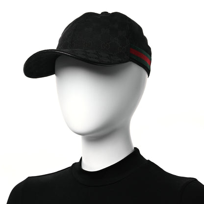 Gucci Monogram Web Baseball Hat XS Black 2 of 11