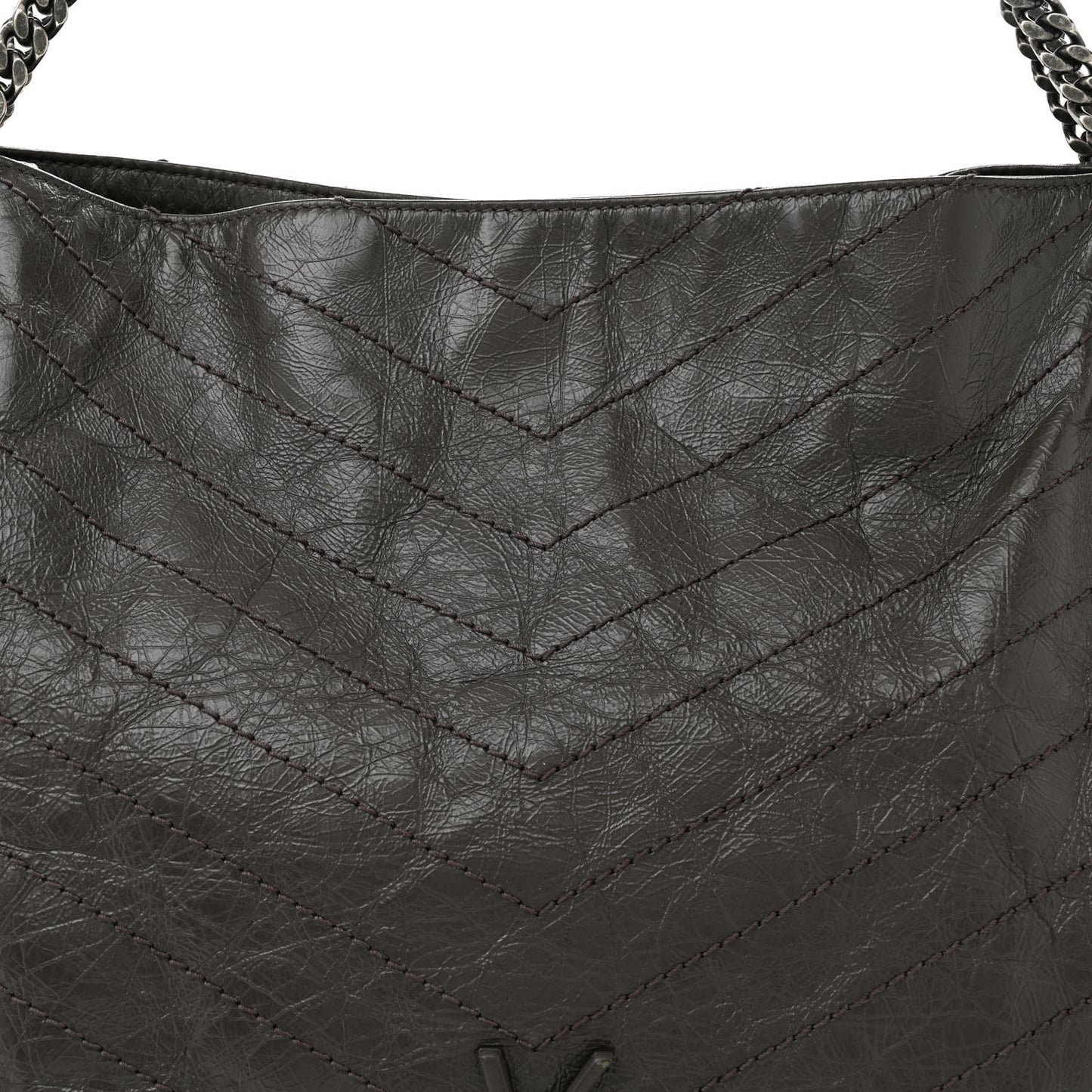 Crinkled Calfskin Matelasse Monogram Niki Shoulder Bag Storm