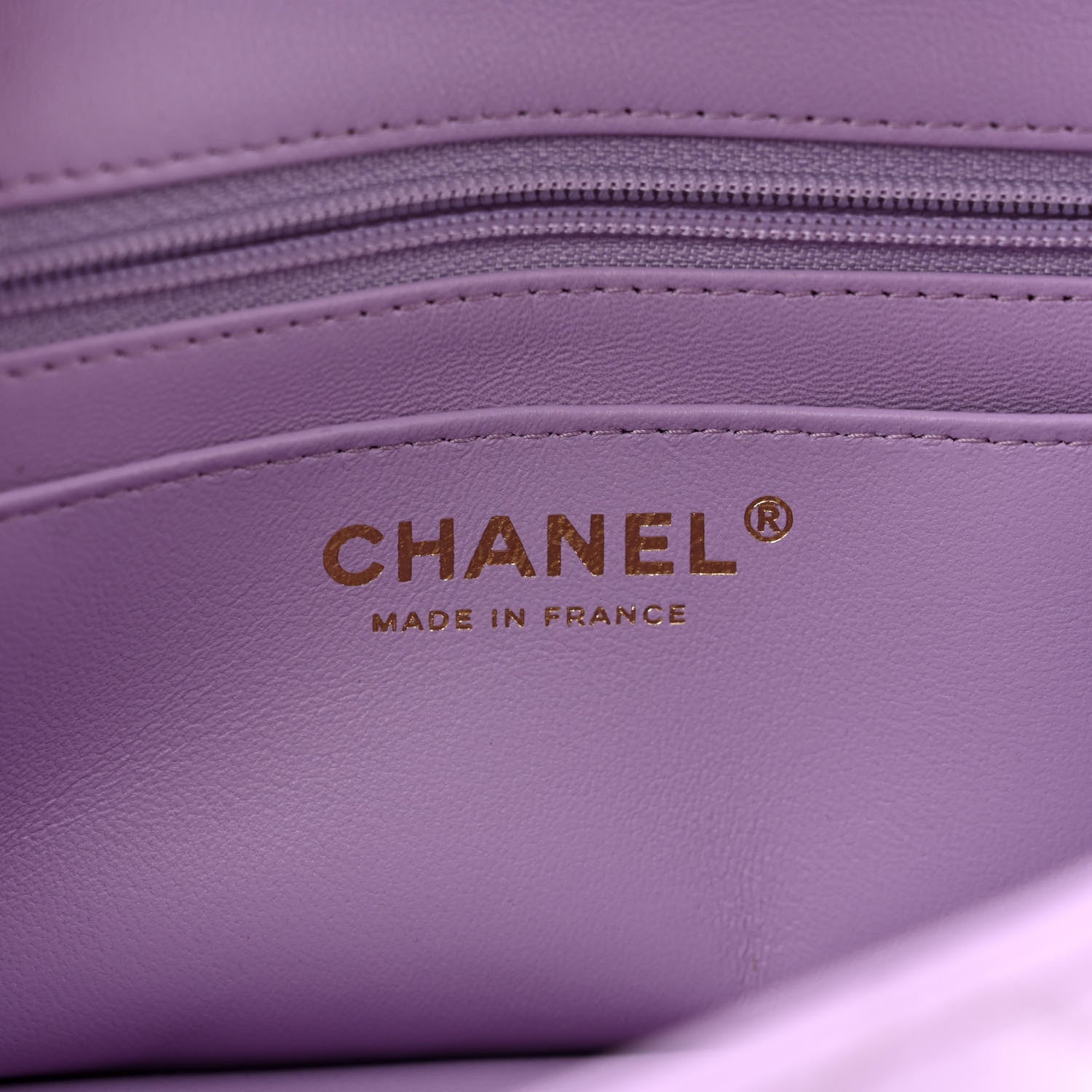Chanel Lambskin Quilted Mini Top Handle Rectangular Flap Light Purple 6 of 10