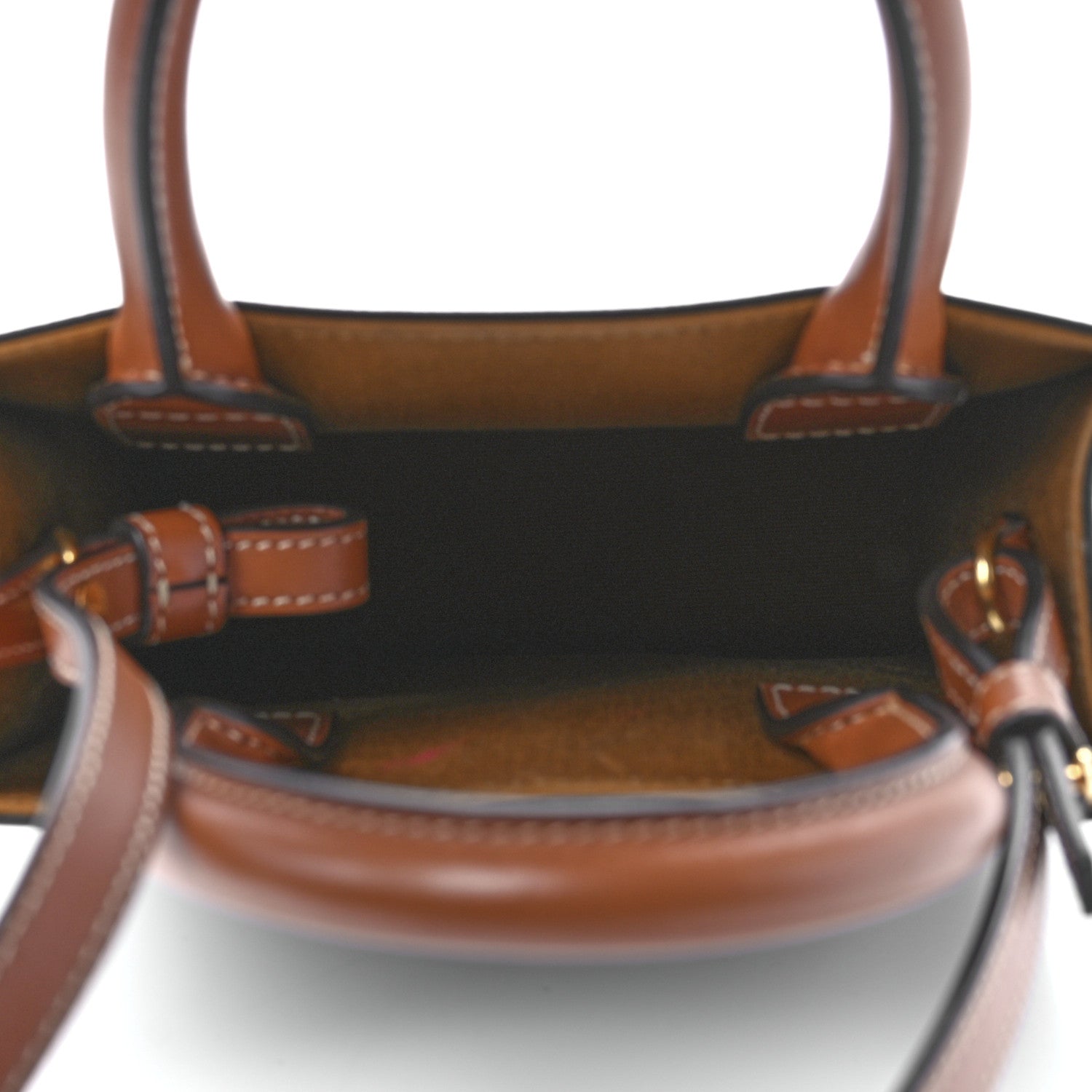 Celine Triomphe Canvas Calfskin Mini Vertical Cabas Tan 5 of 10