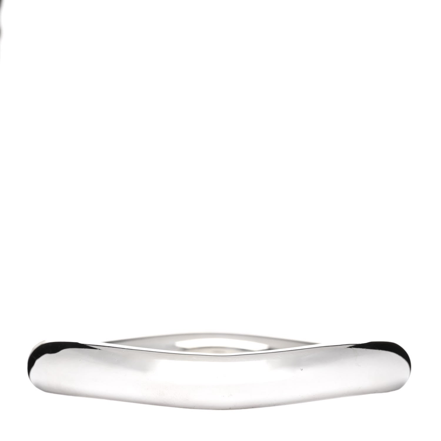 Hermes Sterling Silver Lima Bangle Bracelet 1 of 3