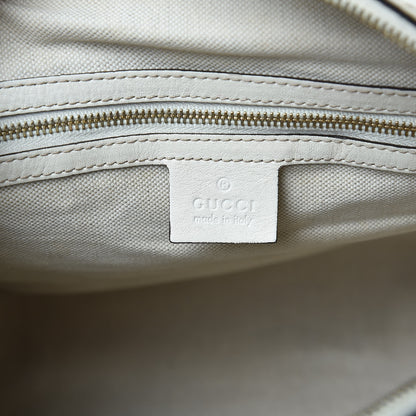 Gucci Calfskin Vintage Web Medium Boston White 6 of 16