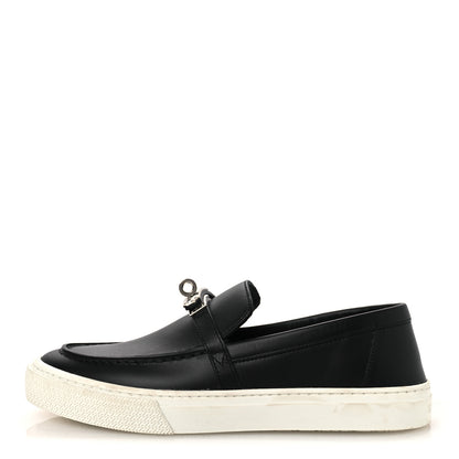 Hermes Calfskin Game Slip On Sneakers 37 Black 1 of 11