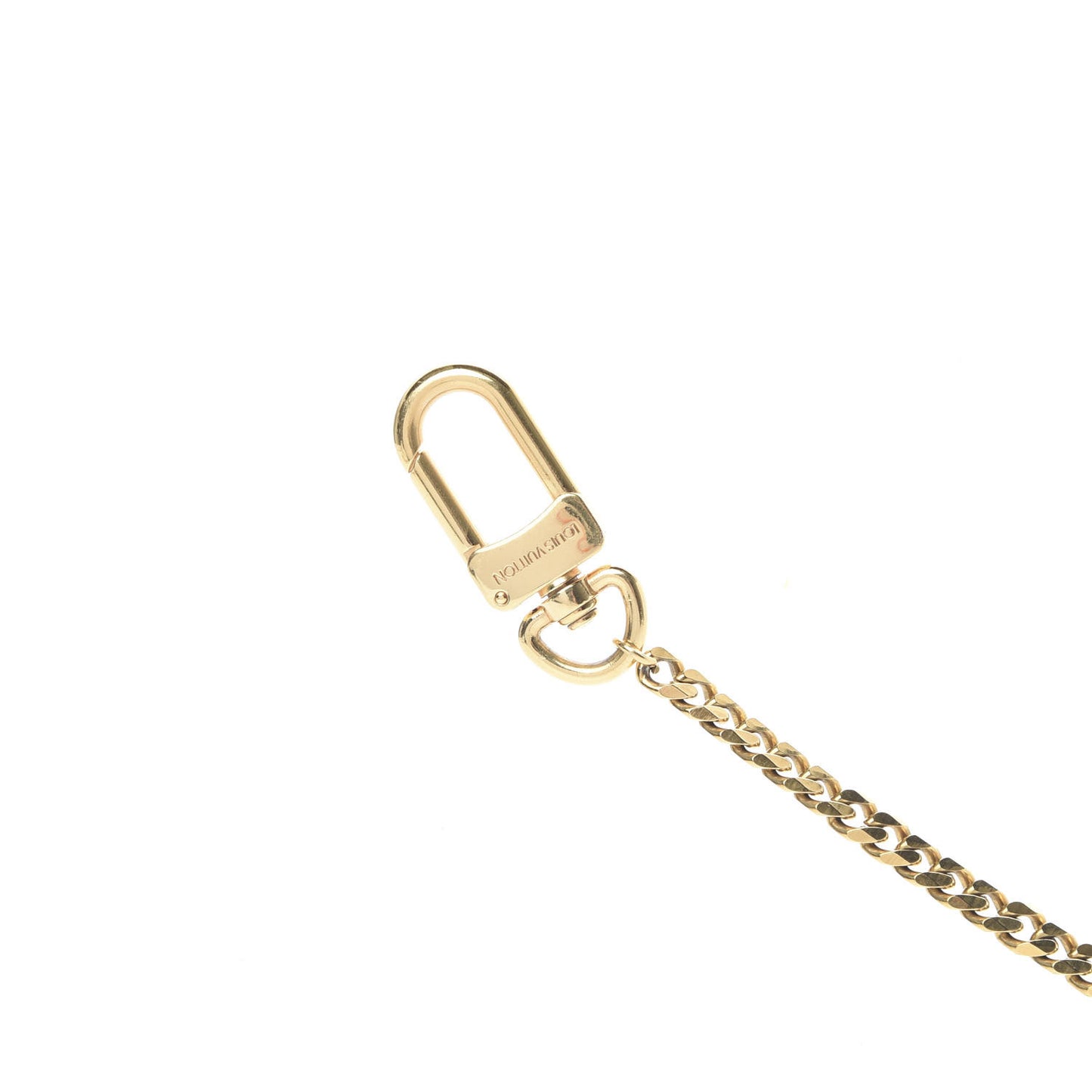 Metal Pochette Extender Key Ring Chain Gold
