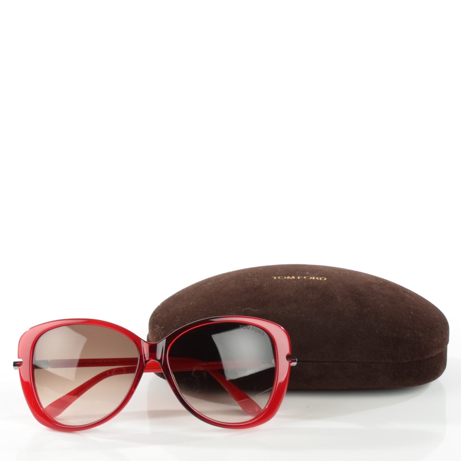 Tom Ford Linda Butterfly Sunglasses TF324 Red 3 of 5