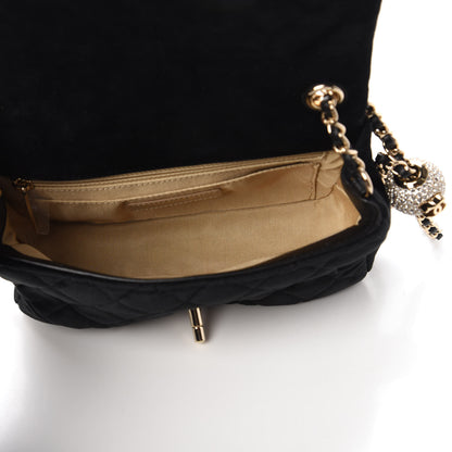 Chanel Velvet Quilted Mini Rectangular Pearl Crush Flap Black 5 of 10
