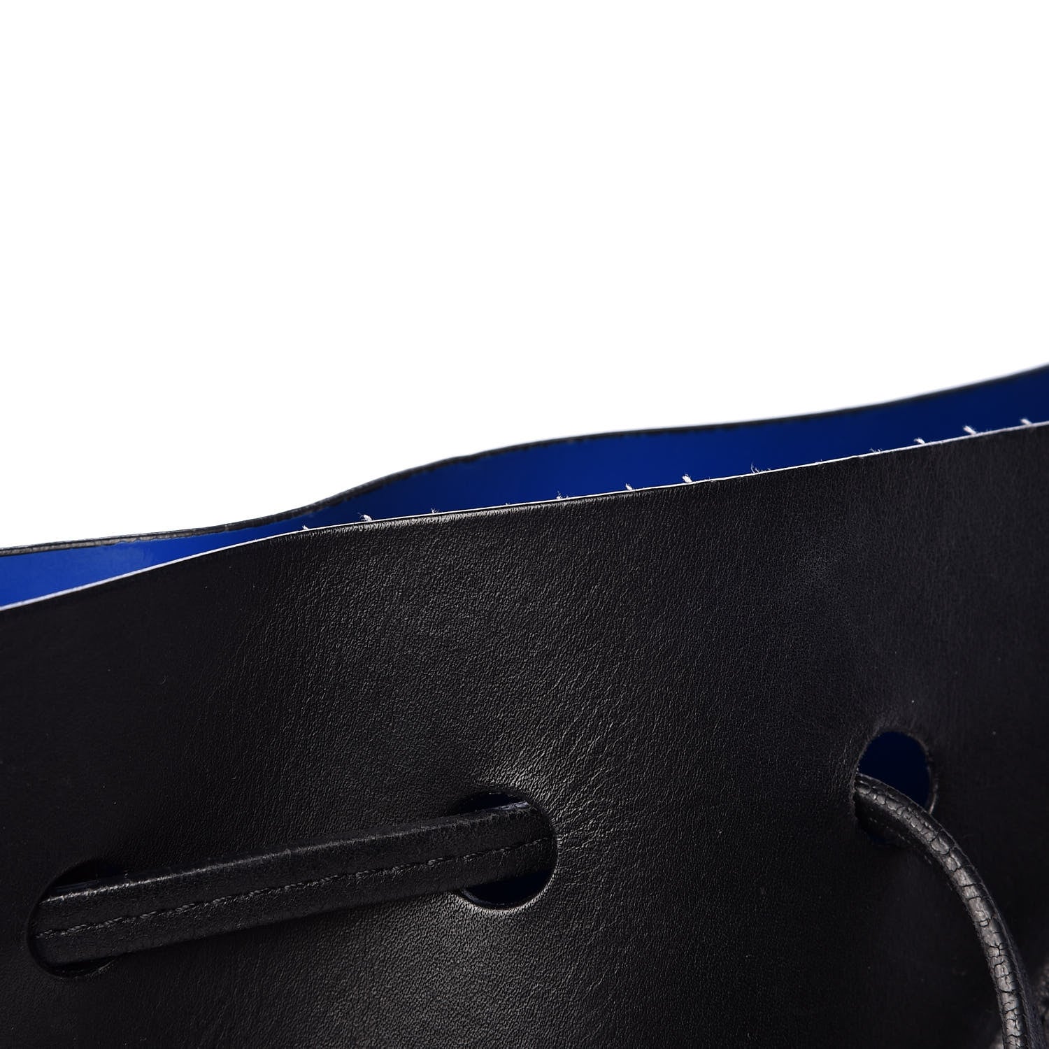 Mansur Gavriel Vegetable Tanned Calfskin Mini Bucket Bag Black Royal 18 of 20