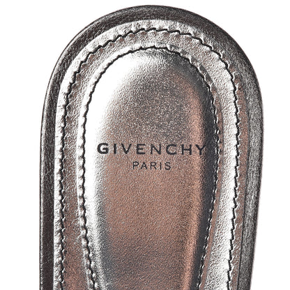 Givenchy Metallic Calfskin Bedford Logo Mule Slides 38.5 Black 6 of 8