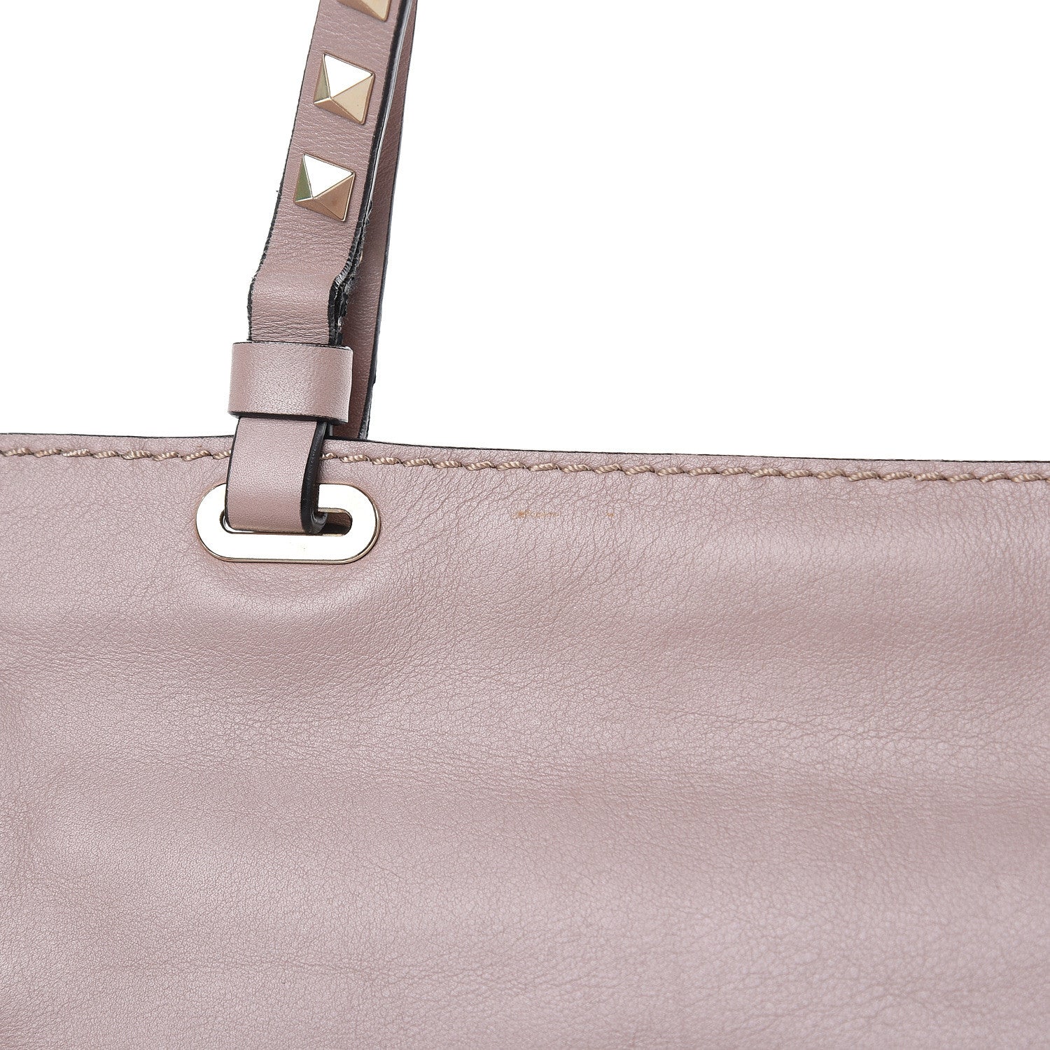 Valentino Garavani Vitello Small Rockstud Tote Poudre 9 of 14