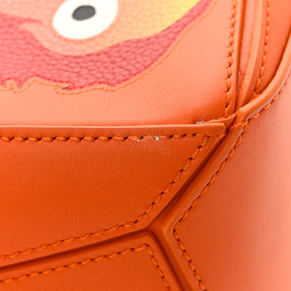 Loewe X HOWLS MOVING CASTLE Satin Calfskin Small Calcifer Puzzle Orange 10 of 11