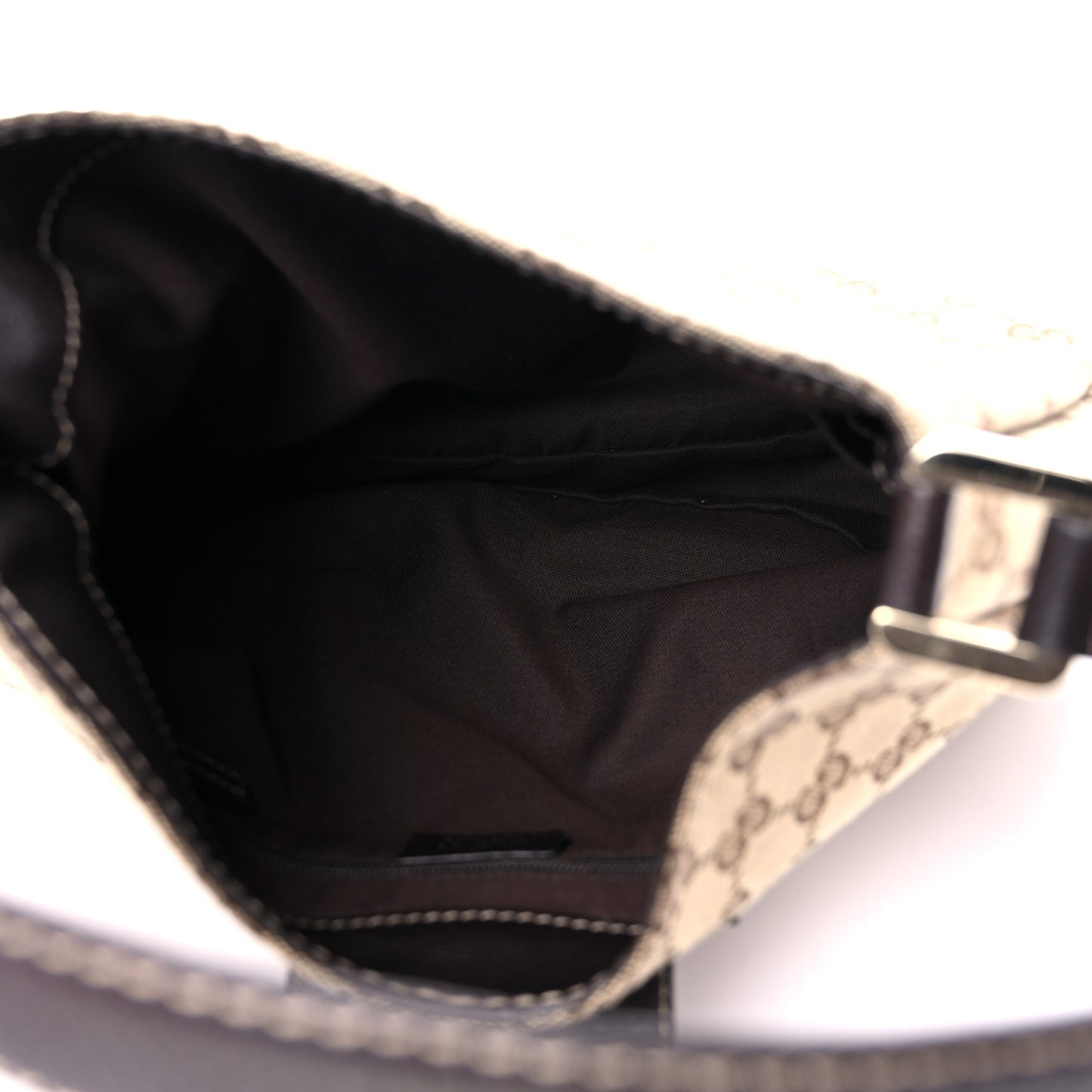 Monogram Medium New Ladies Web Hobo Dark Brown