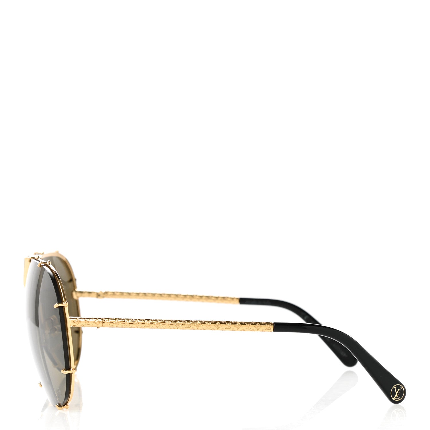 Louis Vuitton Metal LV Drive Sunglasses Z0897W Black Gold 3 of 7