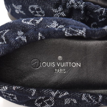 Louis Vuitton Monogram Denim Elba Ballerina Flats 37 Marine 6 of 8