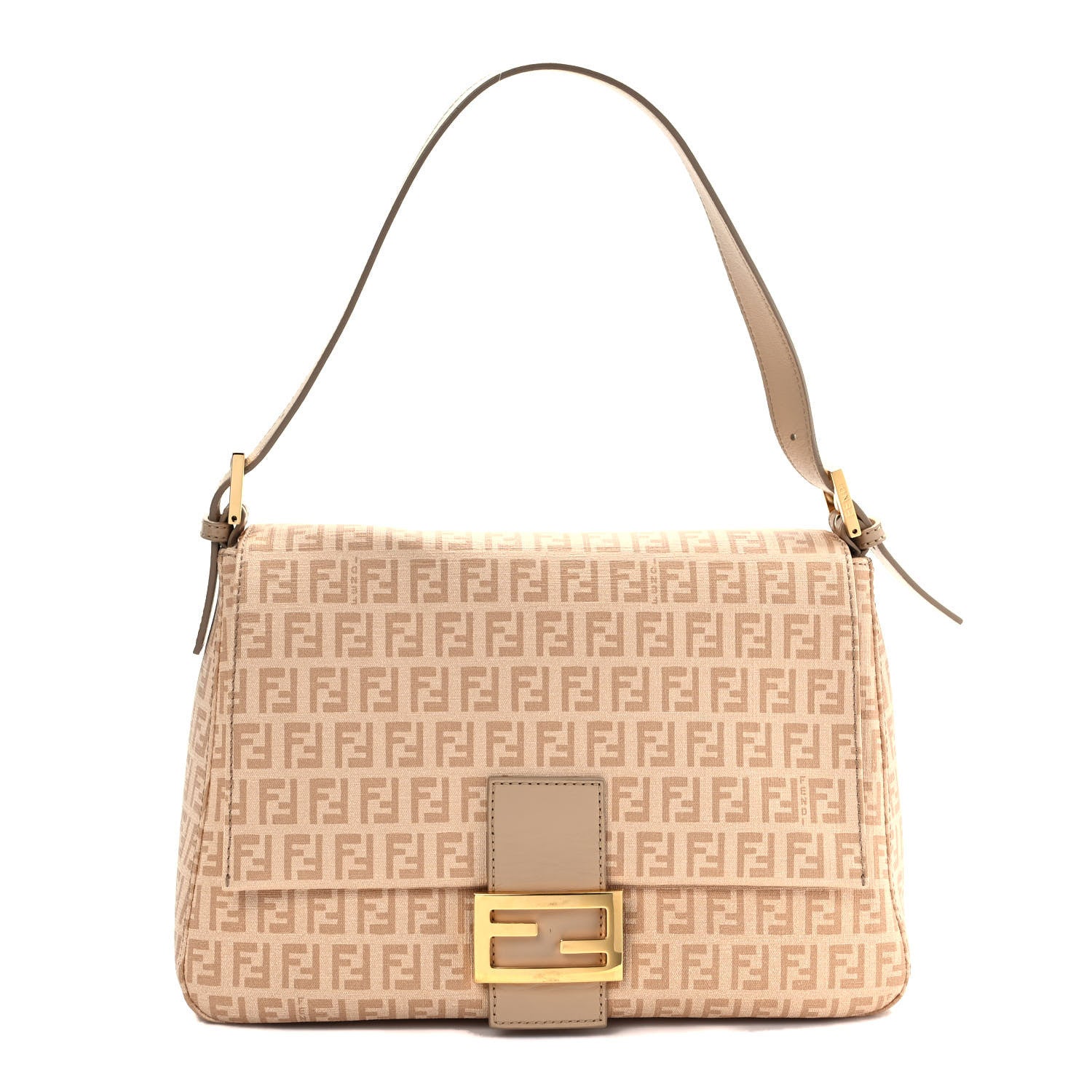 Fendi Zucchino Vitello Mama Baguette Beige Tortora 1 of 10