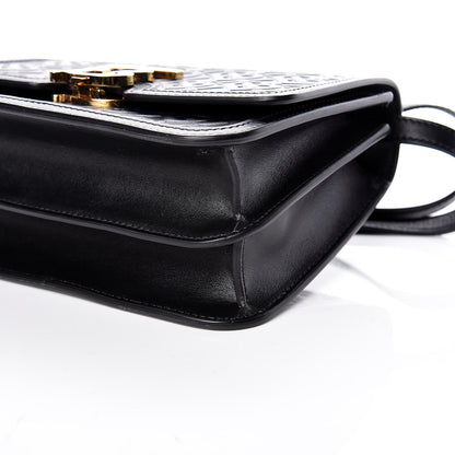 Burberry Calfskin Monogram Embossed Small TB Bag Black 9 of 10