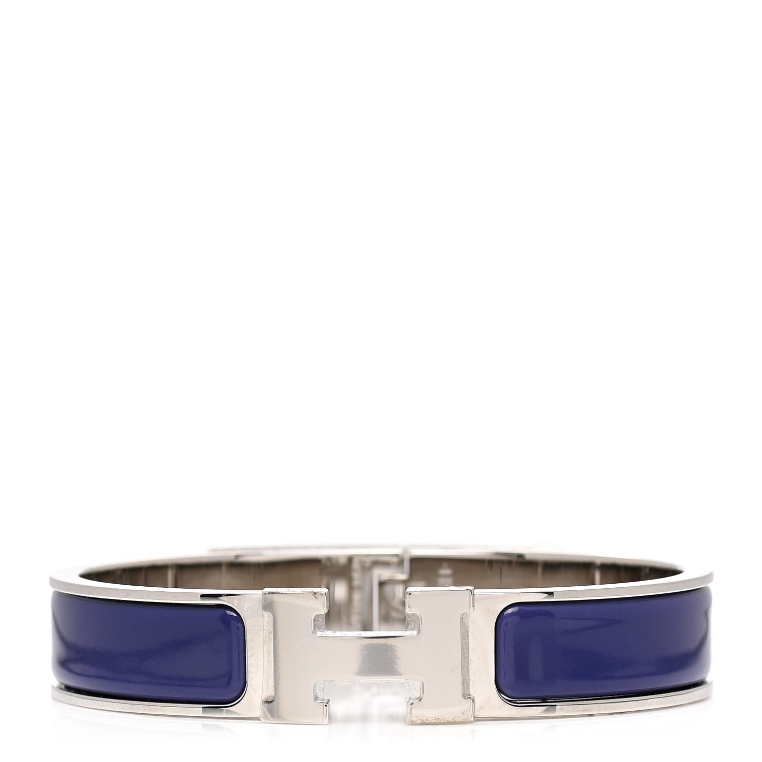 Hermes Enamel Narrow Clic Clac H Bracelet PM Iris 1 of 4