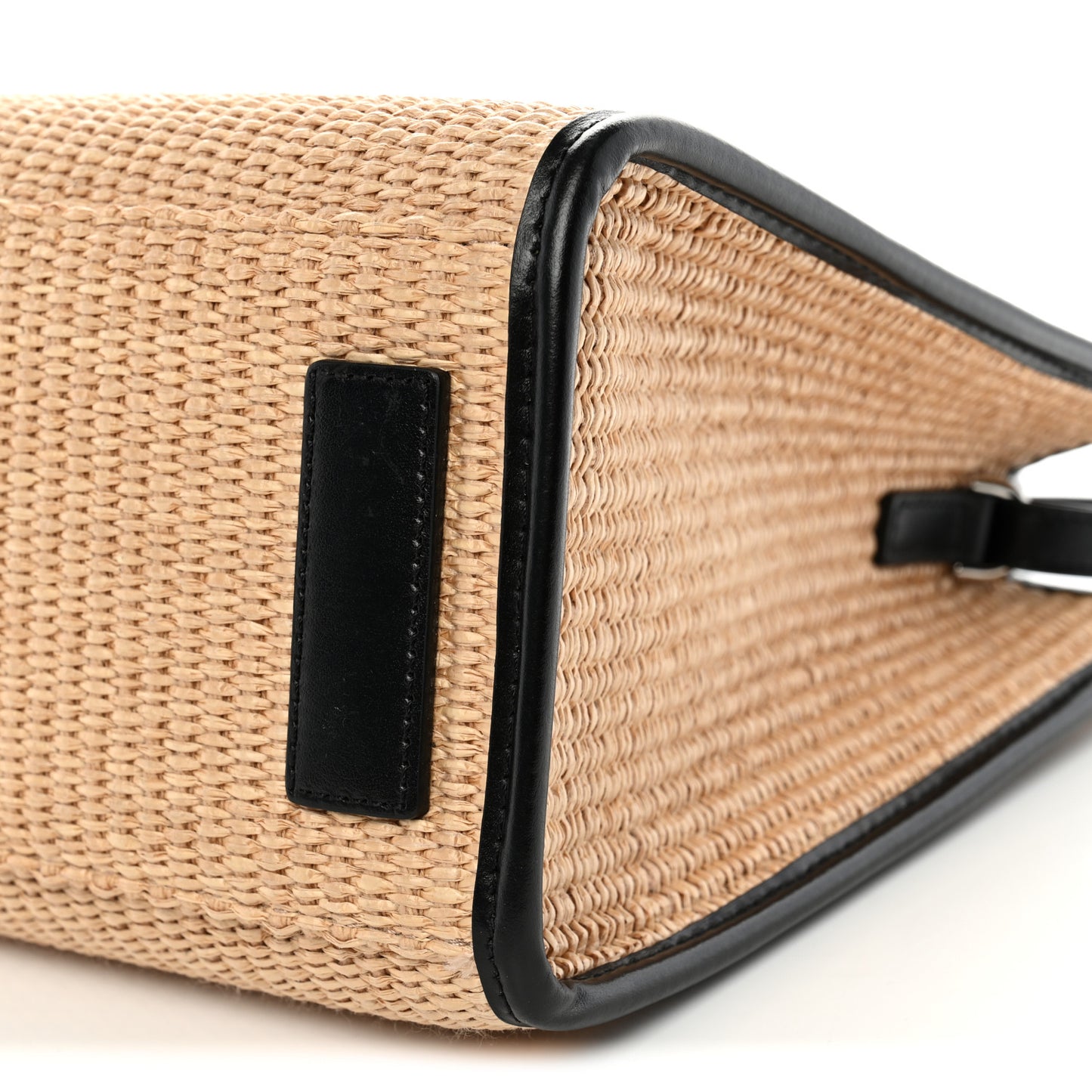 Raffia Studded La Medusa Tote Beige