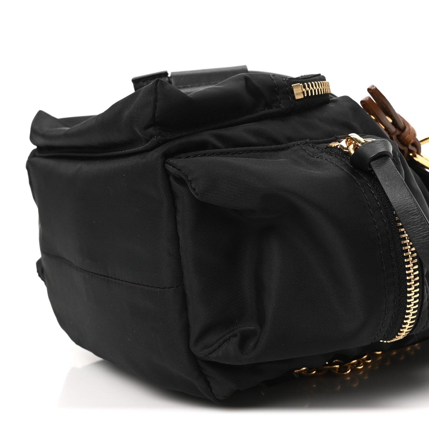 Nylon Small Rucksack Backpack Black