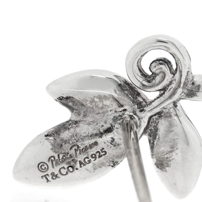 Tiffany Sterling Silver Paloma Picasso Olive Leaf Earrings 4 of 5