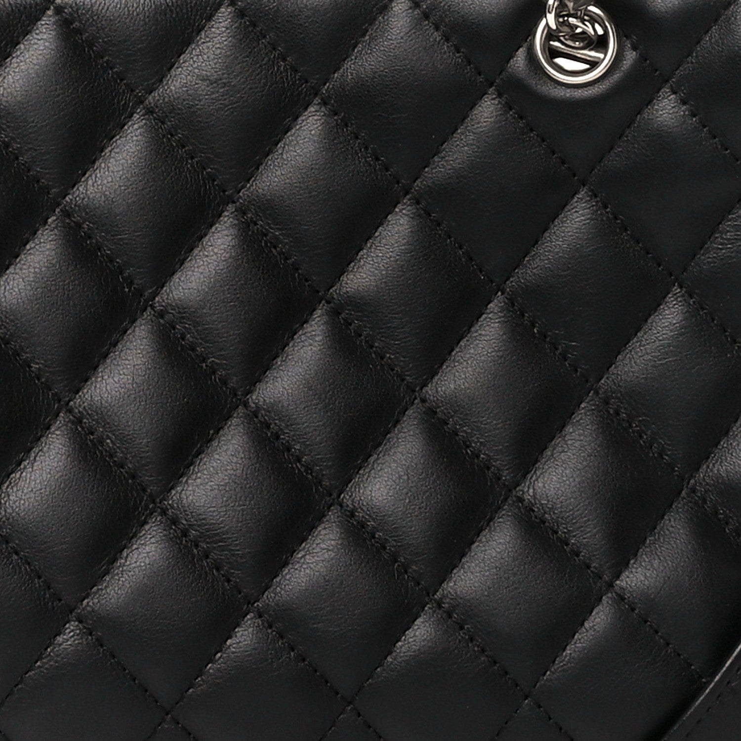 Chanel Calfskin Quilted Large Cambon Bowler Black White 8 of 10