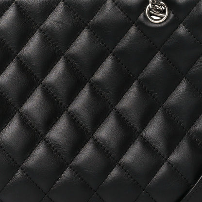 Chanel Calfskin Quilted Large Cambon Bowler Black White 8 of 10