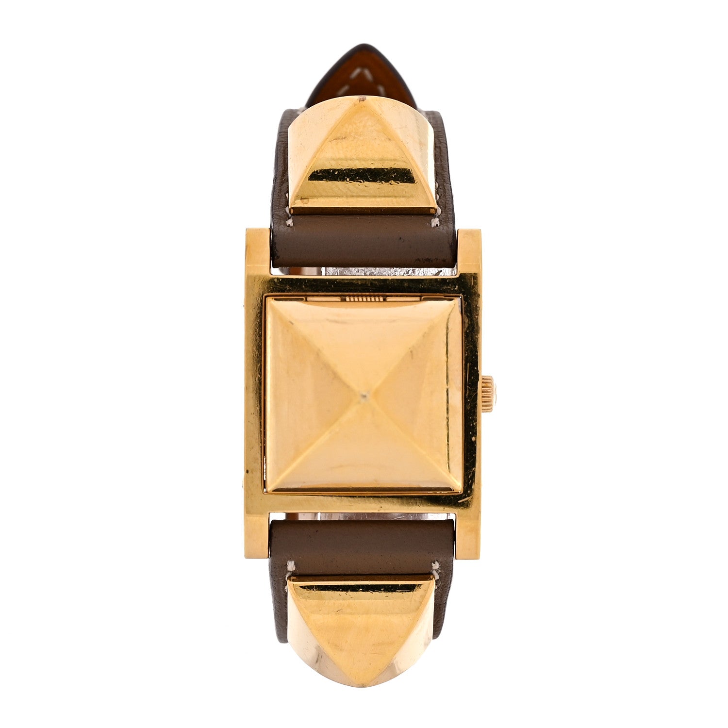 Hermes Stainless Steel Swift 23mm Medor Quartz Watch Etoupe 2 of 5