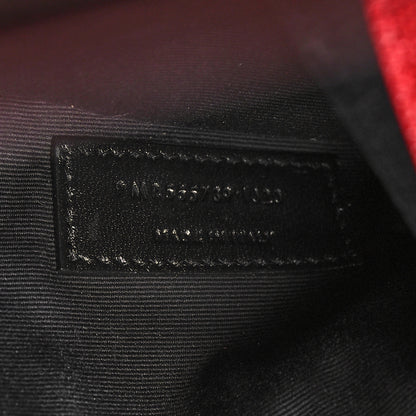 Saint Laurent Grain De Poudre Uptown Pouch Red 7 of 11