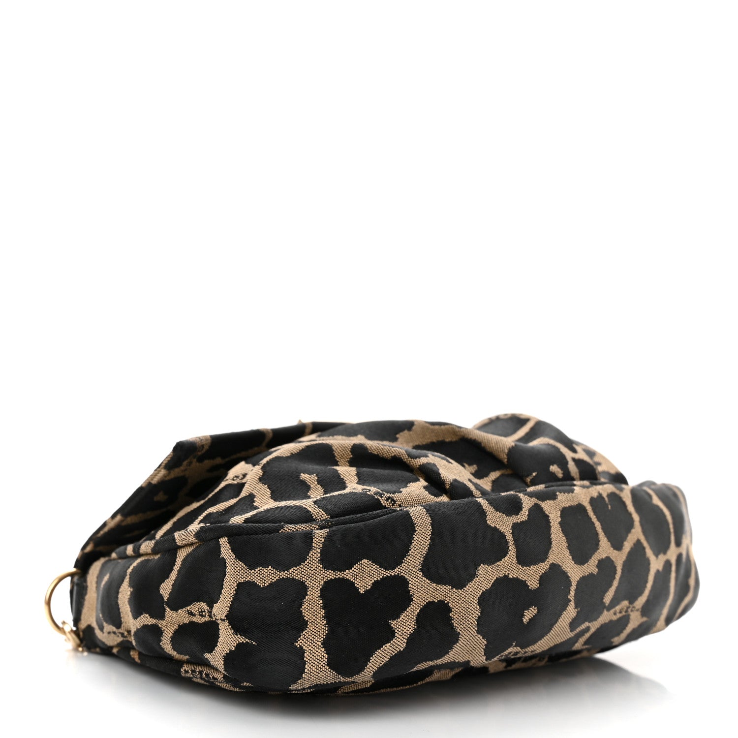 Fendi Jacquard Leopard Print Fendista Pouchette Crossbody Taupe Black 4 of 10