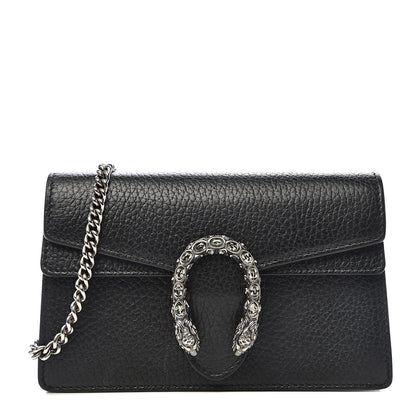 Gucci Calfskin Super Mini Dionysus Shoulder Bag Black 1 of 11