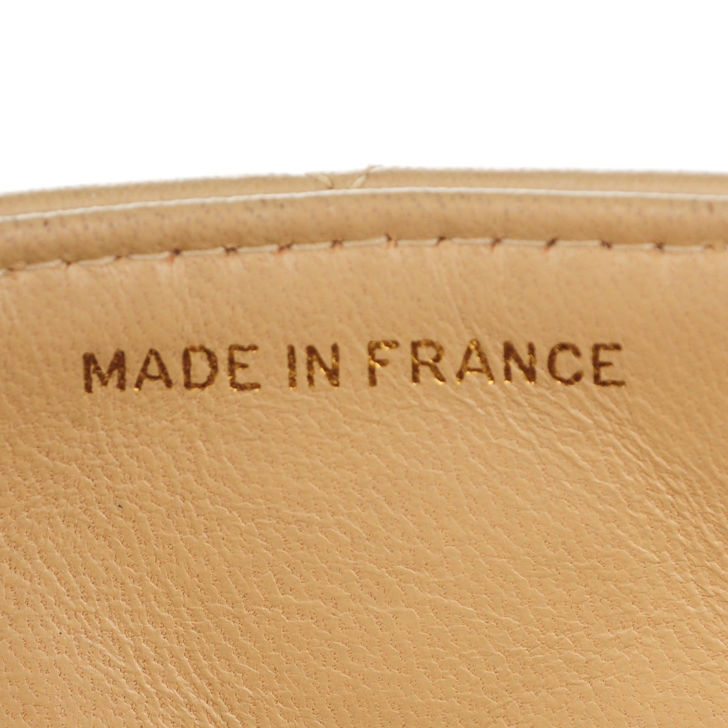 Lambskin Quilted Small Single Flap Beige