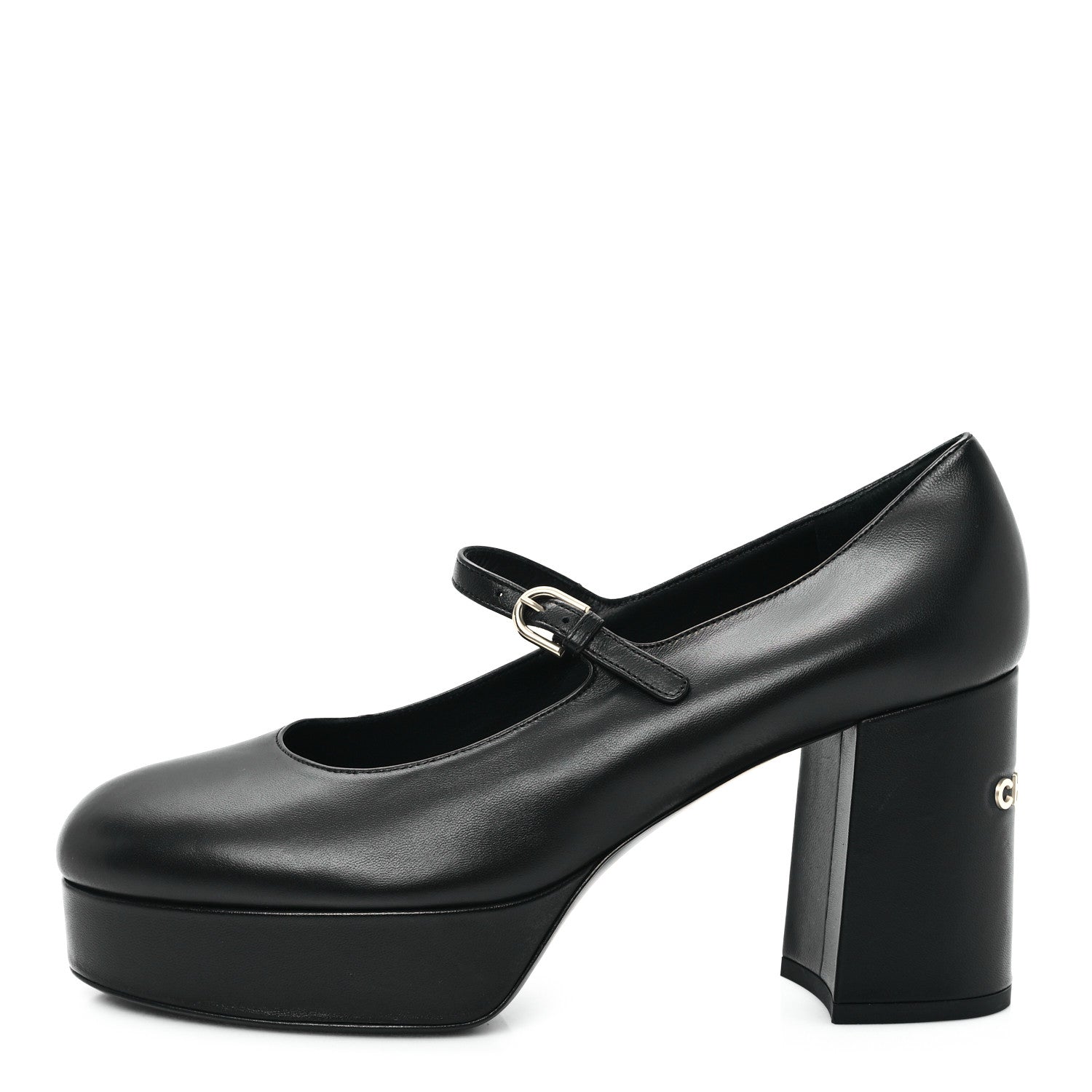 Chanel Lambskin Mary Jane Platform Pumps 41 Black 1660323