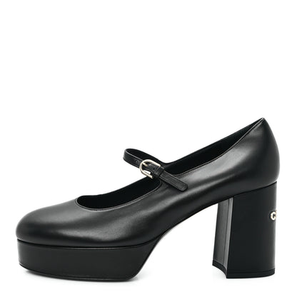 Chanel Lambskin Mary Jane Platform Pumps 41 Black 1 of 10