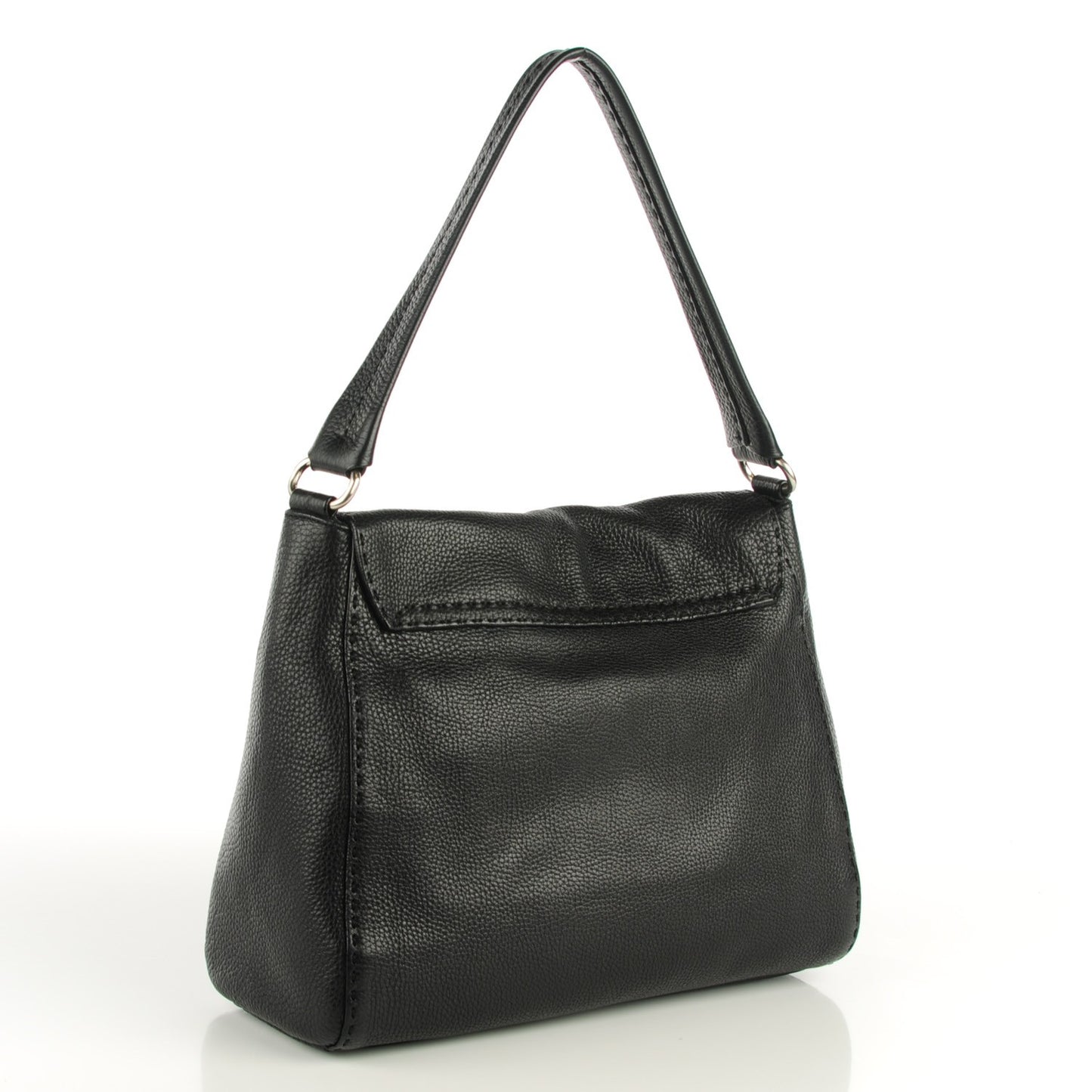 Vitello Daino Shoulder Bag Nero Black