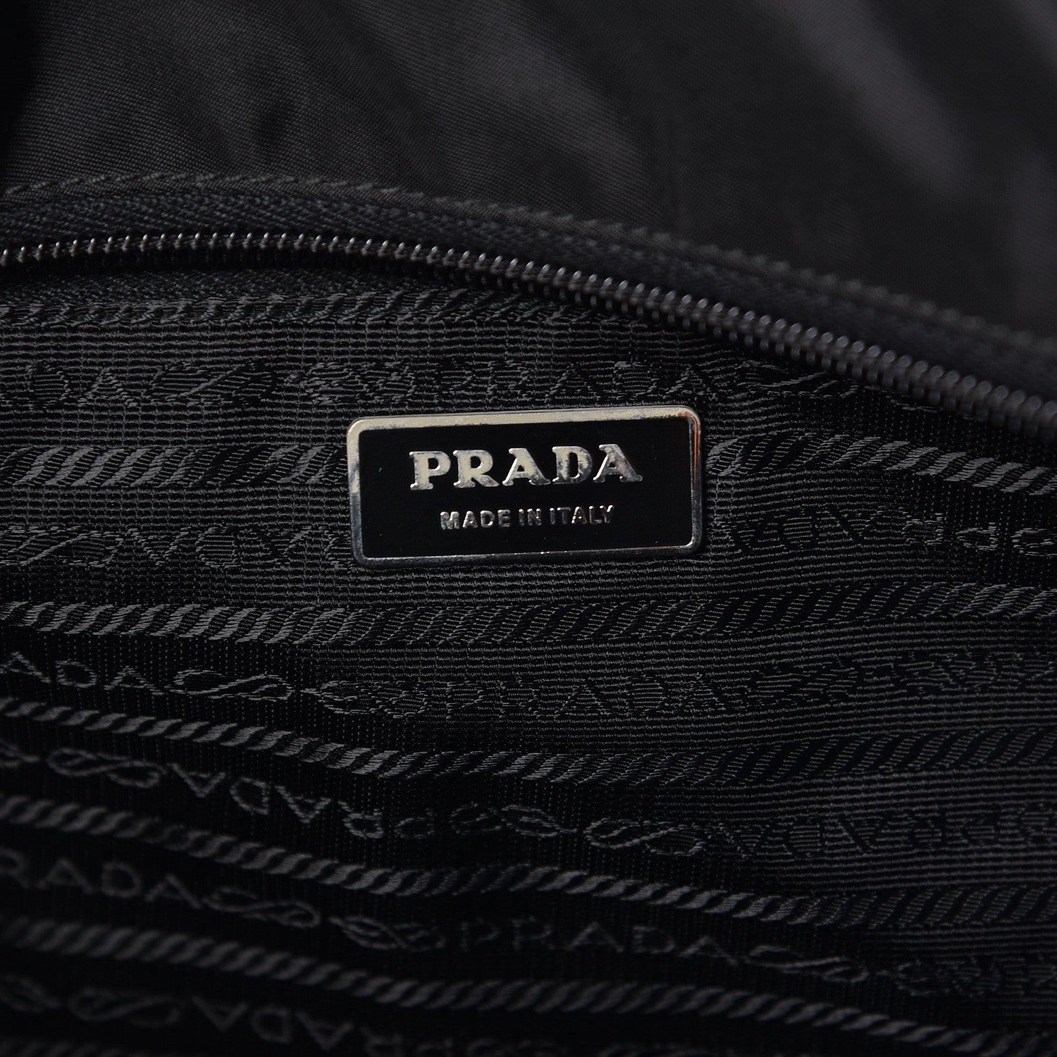 Prada Nylon Metal Grommet Bag Black 6 of 9