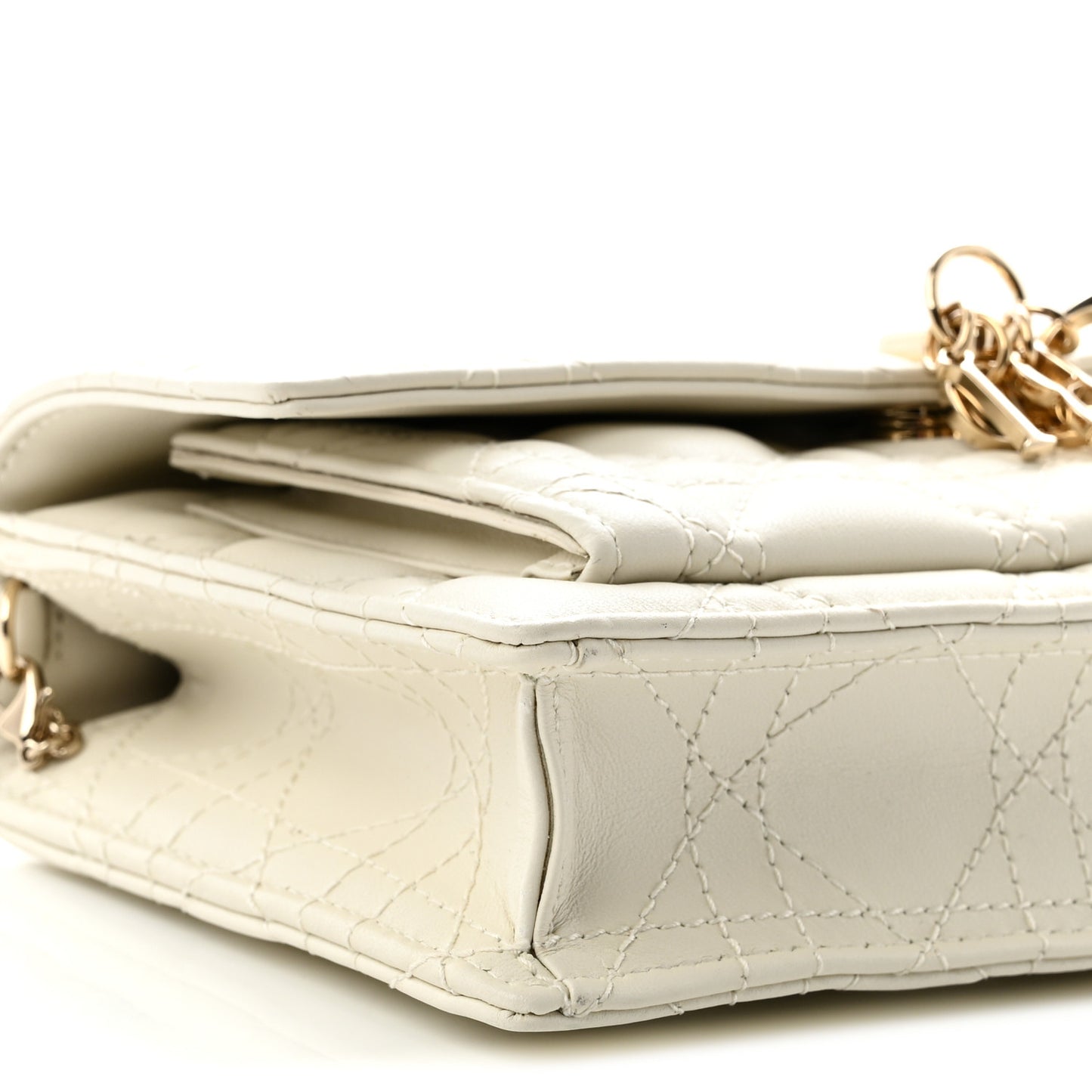 Lambskin Cannage My Dior Daily Pouch With Chain Latte