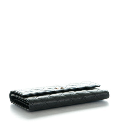 Chanel Caviar Quilted Large Flap Wallet Black 4 of 8