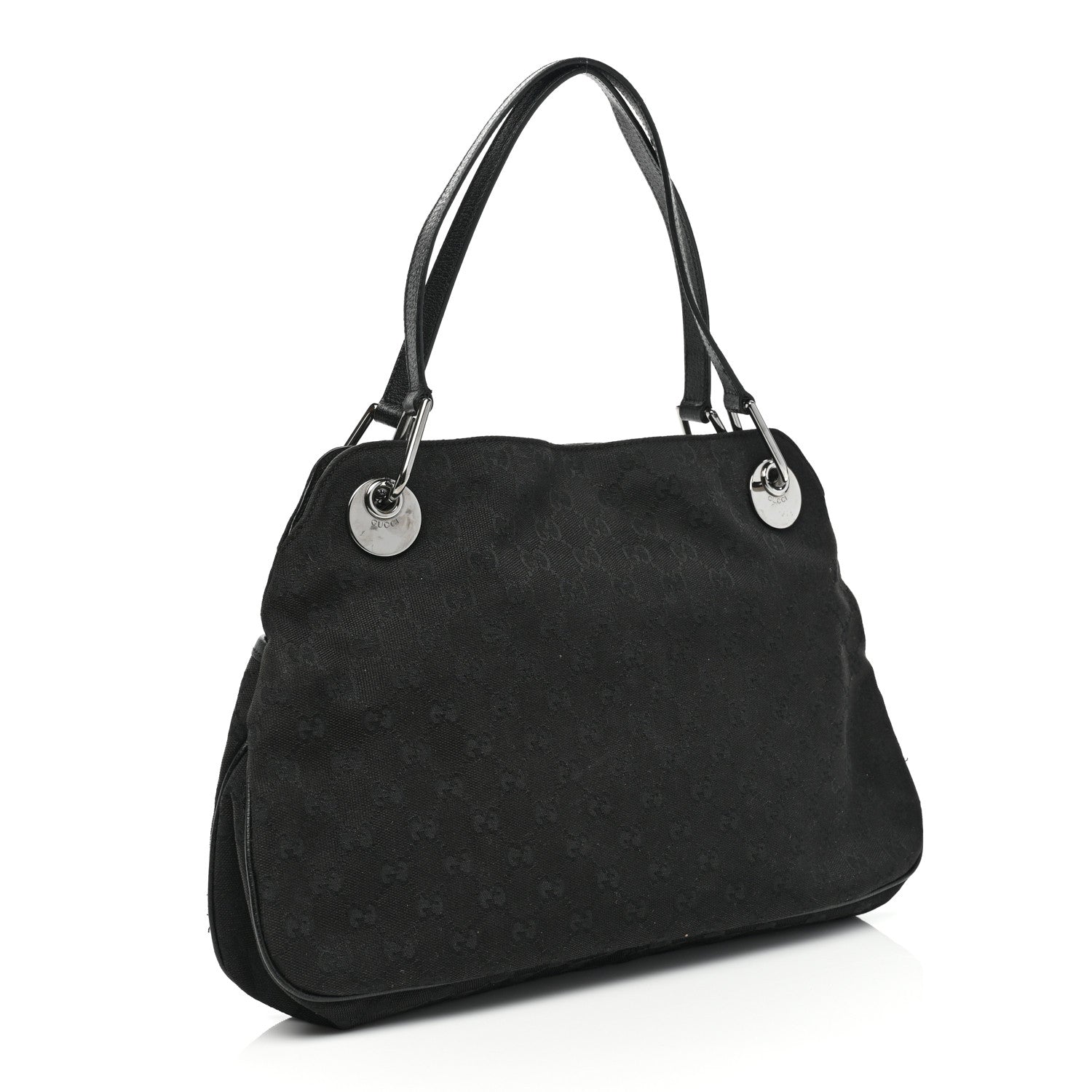 Gucci Monogram Medium Eclipse Shoulder Bag Black 2 of 8