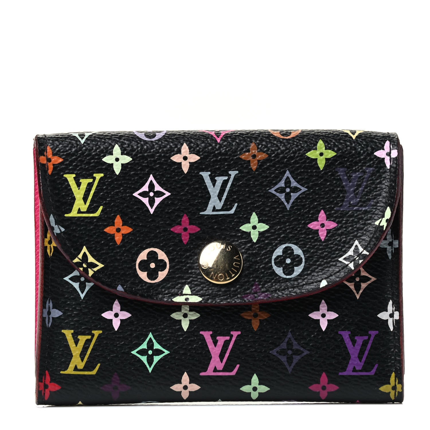Louis Vuitton Monogram Multicolor Business Card Holder Black Grenade 1 of 4