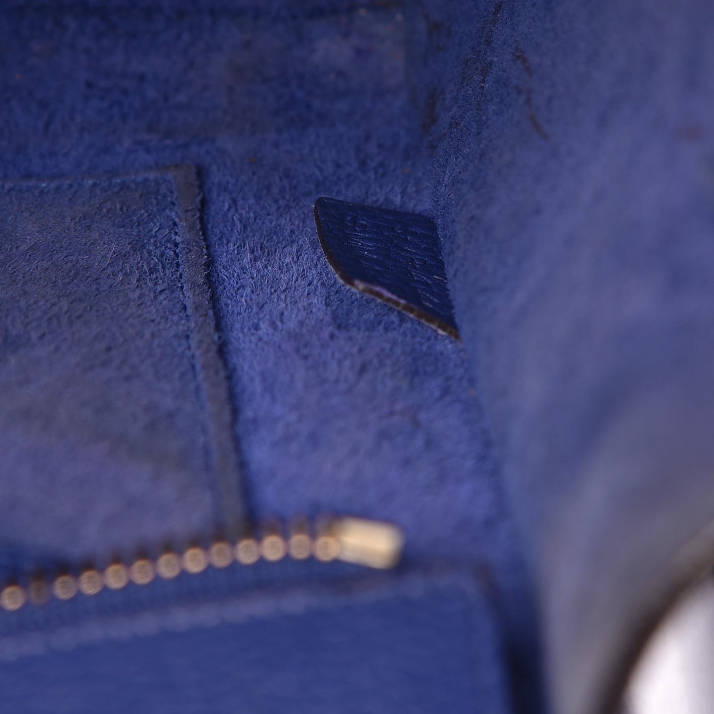 Drummed Calfskin Nano Luggage Indigo
