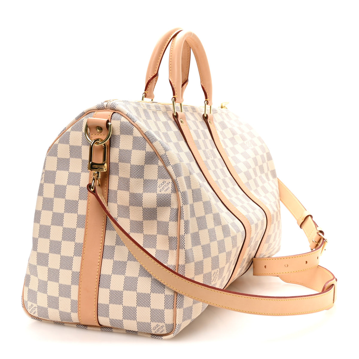 Louis Vuitton Damier Azur Keepall Bandouliere 45 2 of 9